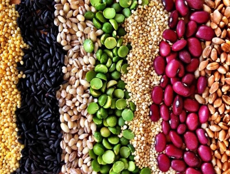 granos y guisantes